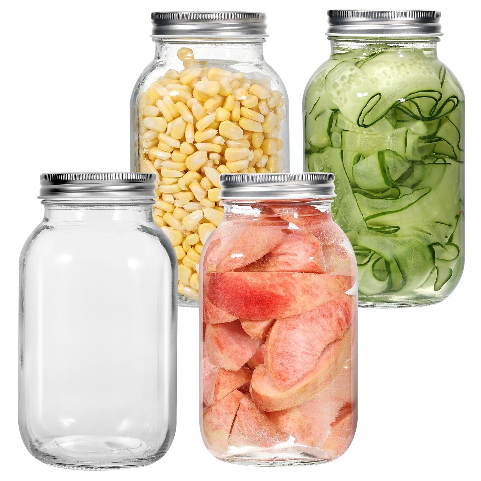 6 BARATTOLI 1000 CC QUATTRO STAGIONI BORMIOLI VASO PER CONSERVE CON TAPPI 86 MM - Foto 13