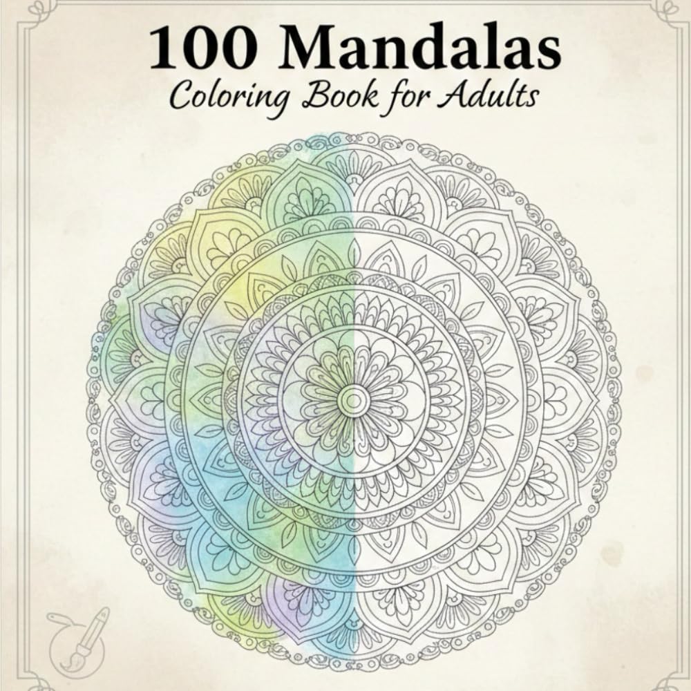 100 Mandalas Coloring Book for Adults: Relaxing & Stress-Relieving Mandala Designs for Mindfulness, Anxiety Relief, and Creative Relaxation