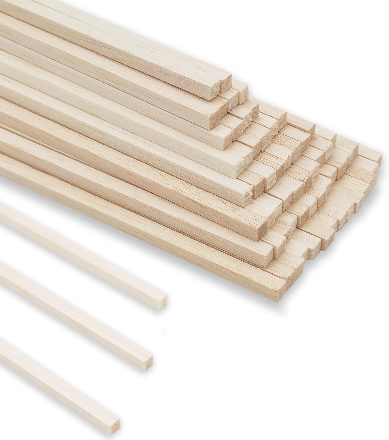 Amazon.com: 60Pcs Wood Square Dowel Rods 1/4 x 1/4 x 12 inch,Wood ...