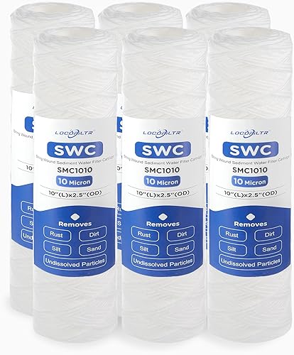 Whole House - Cartucho de filtro de agua para pozo de sedimentos de 10 micrones, 10 x 2.5 pulgadas, repuesto para CW-F, 155186-43, 3WH-STDSW-F02,