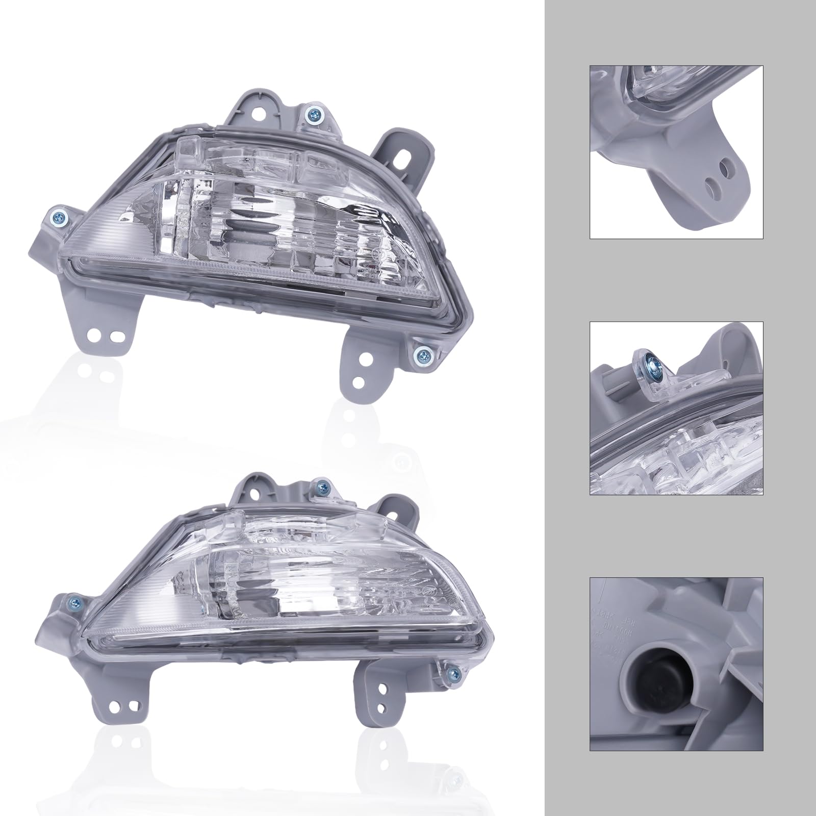 PIAOYUE- For 2014 2015 2016 Mazda 3 Turn Signal Light Assembly Halogen Left Driver+Right Passenger Side 1 Pair Clear Lens 12V