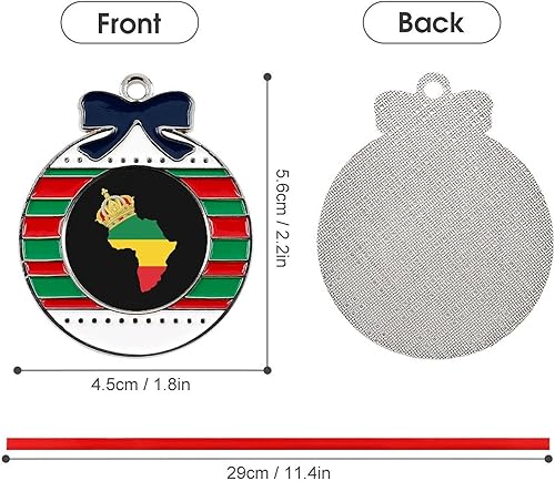Miniatura 2 de African American Pride Christmas Wreath Ornaments Hanging Pendant Xmas Tree Decorations Indoor Outdoor Circular