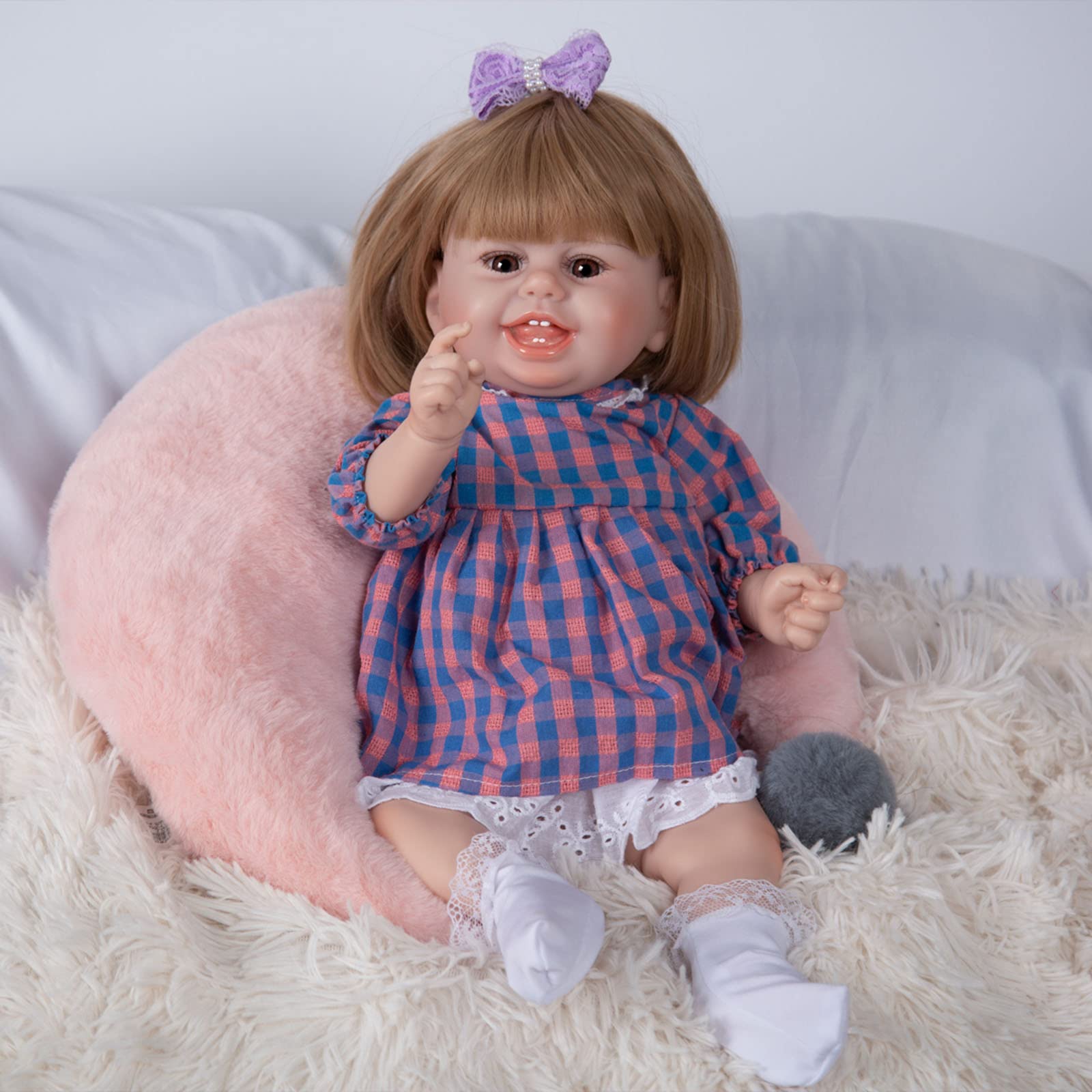 Amazon.co.jp: 19インチリボーンドールフルシリコン防水リアル生まれ