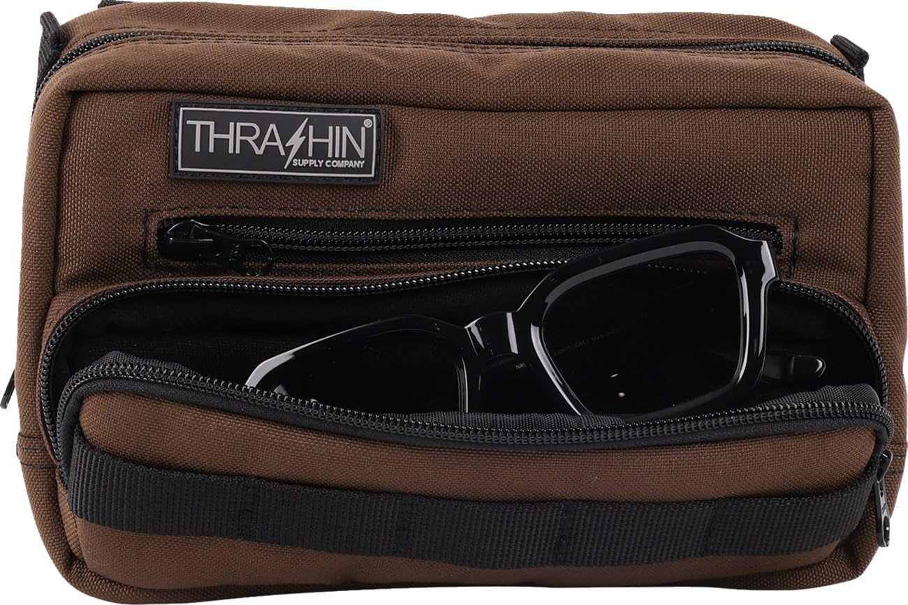 Thrashin Supply Company THB-0009 Handlebar Bag Plus - Brown - Image 2