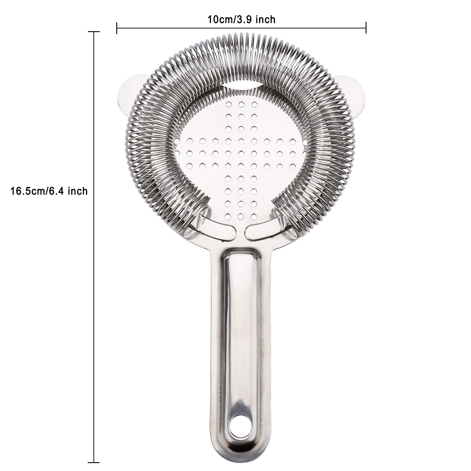 Colino Cocktail In Acciaio Inox 10x16 Cm - Per Bar, Casa O Ristorante, Filtra Ghiaccio E Frutta - Foto 8