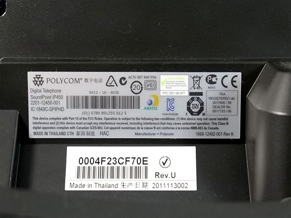 Polycom SoundPoint IP 450 with Power Supply