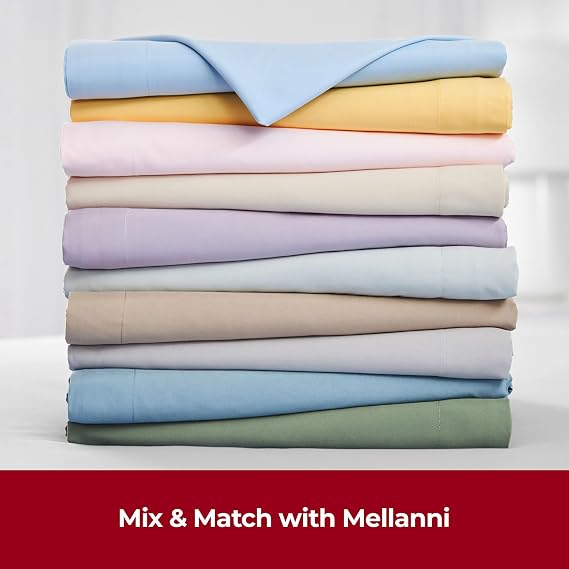 Mellanni 4PC Bed Sheet Set + 6PC Bed Sheet Set Bundle&Save - 10 PC Iconic Collection Bedding Sheets & Pillowcases - Bundle Includes: 2 Flat Sheets, 2 Fitted Sheet and 6 Pillowcases (Queen, Light Gray)