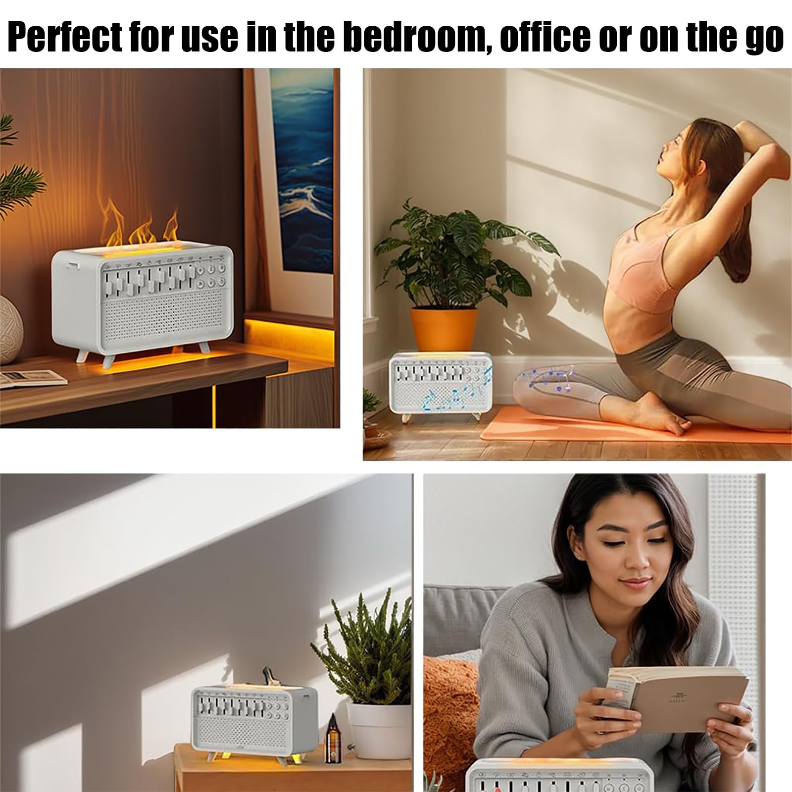 Macchina del suono del rumore bianco con umidificatore e diffusore di aromi per il sonno, il relax e i bambini