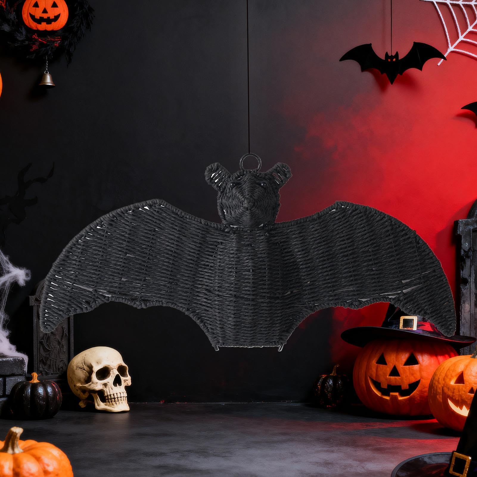Halloween nietoperze na ścianę straszne nietoperze Halloween wiszące nietoperze