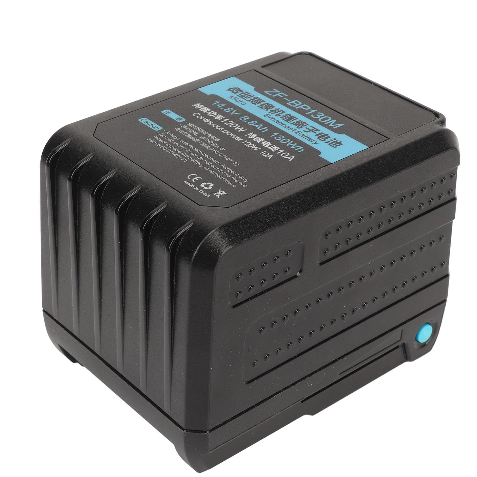 AMONIDA Batteria da 130 Wh con Attacco a V Ad Alta capacità, Leggera e Portatile per Apparecchiature Video, Potenza 8800 MAh, Ideale per i Fotografi