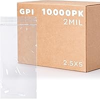 Vista 11 de GPI - Paquete de 100 bolsas de plástico transparente con cremallera de 1 x 1 pulgada de grosor, bolsas de plástico transparente con cierre