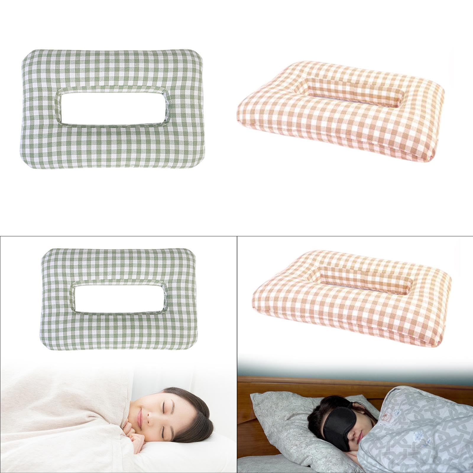 ATORSE™ Ear Piercing Pillow for Wearing Headphones Earrings Relaxation Side Sleepers Green|Home & Garden | Bedding | Bed Pillows 2