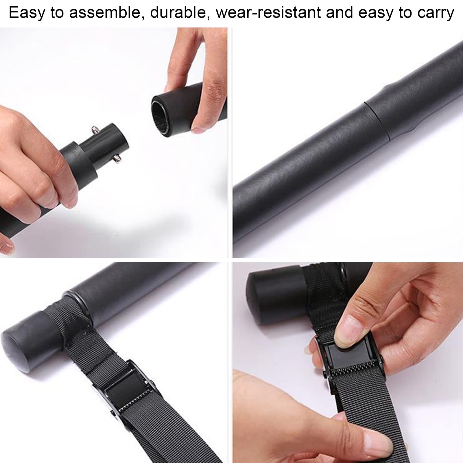 Kit de Barra de Pilates portátil con Banda de Resistencia Ajustable, Equipo de Ejercicio de Yoga con Palo de Pilates, máquina de Ejercicios Todo en 1 para Entrenamiento en casa,