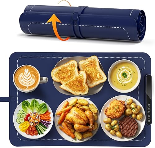 Miniatura 4 de Tapete de calentamiento para alimentos, calentador de alimentos para bufé, bandeja de calentamiento de superficie completa con ajuste de temperatura