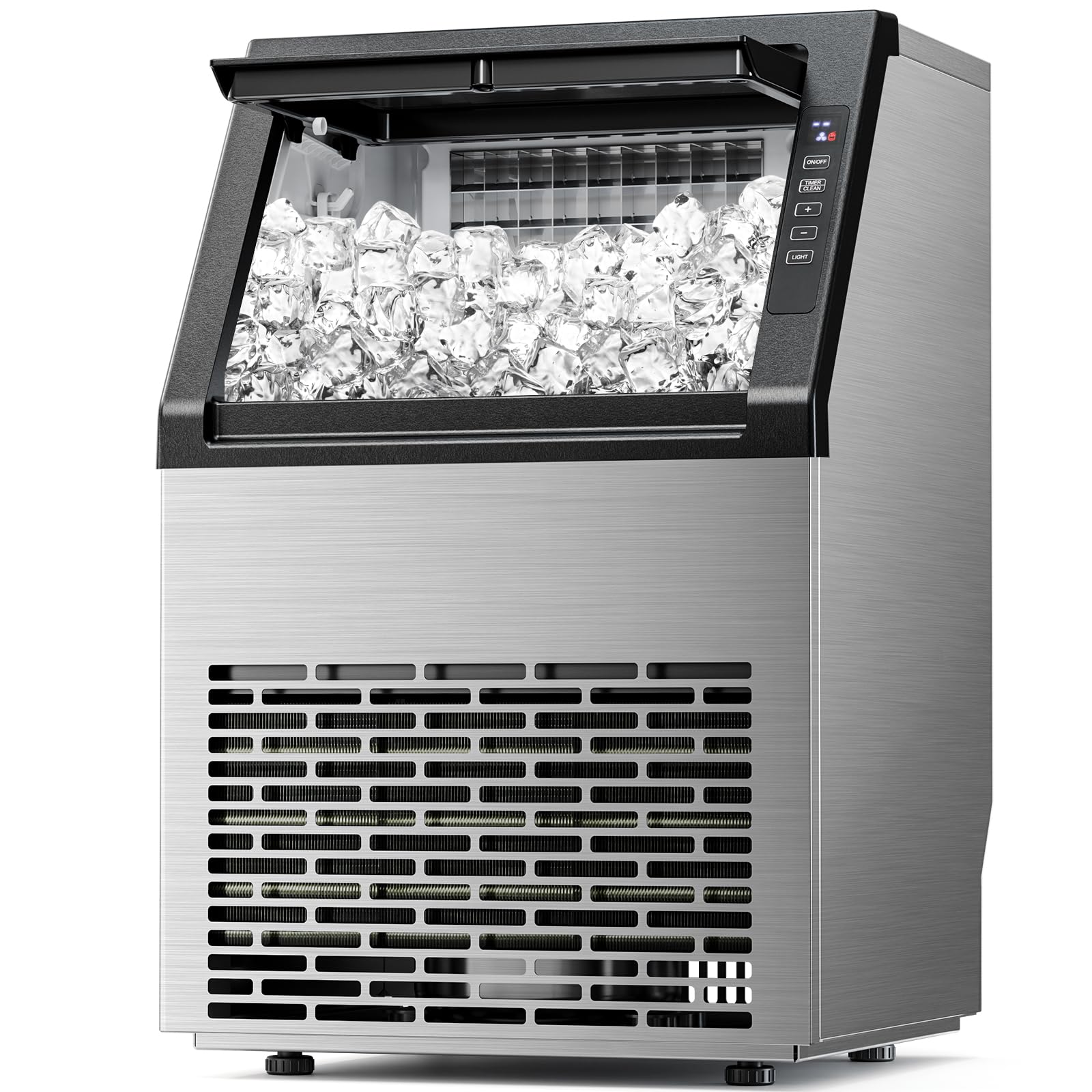 Antarctic Star Commercial Ice Maker Machine 79Lbs/24H, Self-Cleaning, Ice Scoop, Freestanding Ice Cube Machine for Home, Bar, Restaurant, Coffee Shop