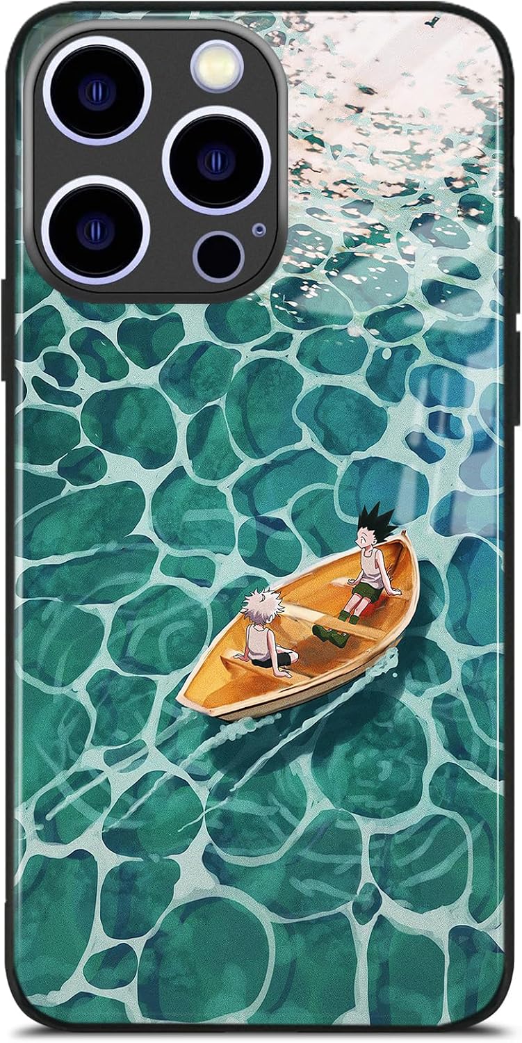 KilluGon Anime Manga Phone Case for iPhone 17, Glossy 9H Glass Cover