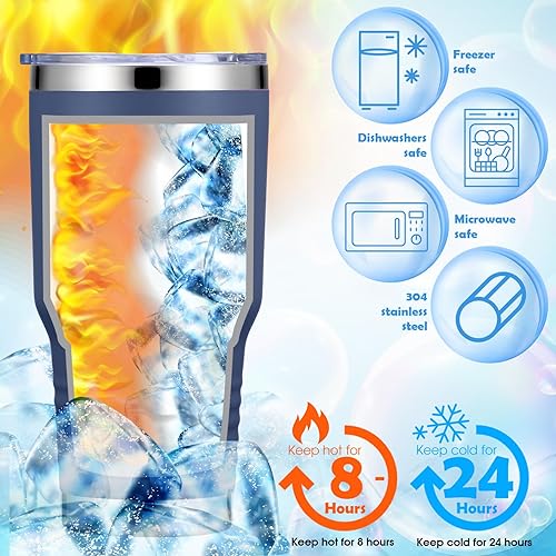 Miniatura 10 de Uiifan 4 juegos de tazas con tapa y pajitas de acero inoxidable de 30 onzas, regalo de agradecimiento para entrenador, para hombres y mujeres (negro)