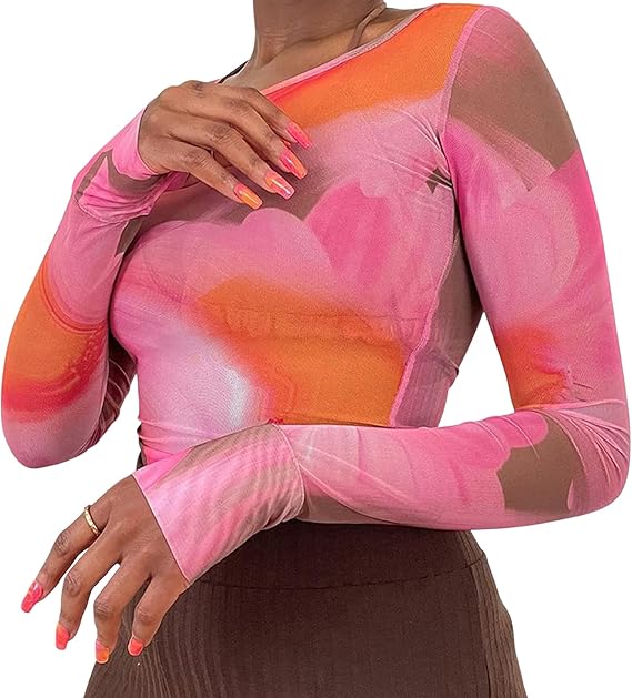 Maglia Donna Lunga Velata Elegante Trasparente Coda Camicia Tunica - Foto 13