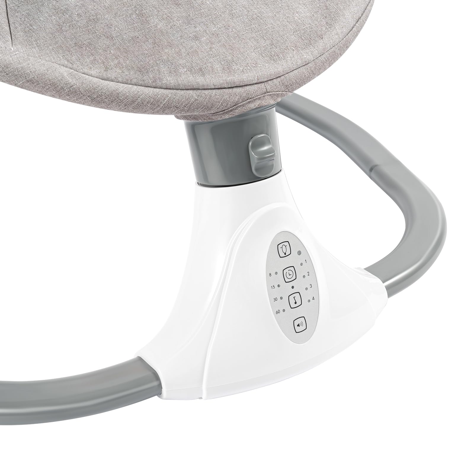 Fauteuil Berçant Électrique USB, Siège Relax Pliable avec Télécommande, 12 Mélodies Bluetooth 5 Vitesses Minuteur, Tissu Doux Lavable Structure Acier, Compact Pour Maison Extérieur, Bleu 100x75x86cm