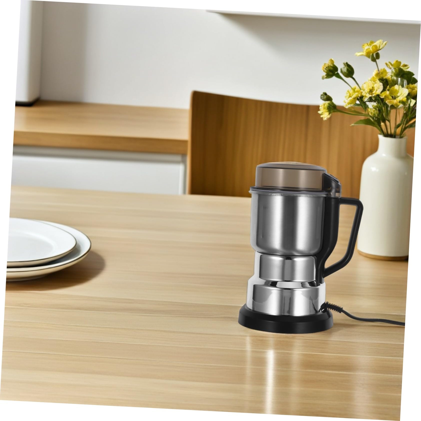 Generic Molino Eléctrico de Granos Multifunción con Cuchillas de Acero Inoxidable para Café Especias y Secos Compacto y Rápido para Cocina