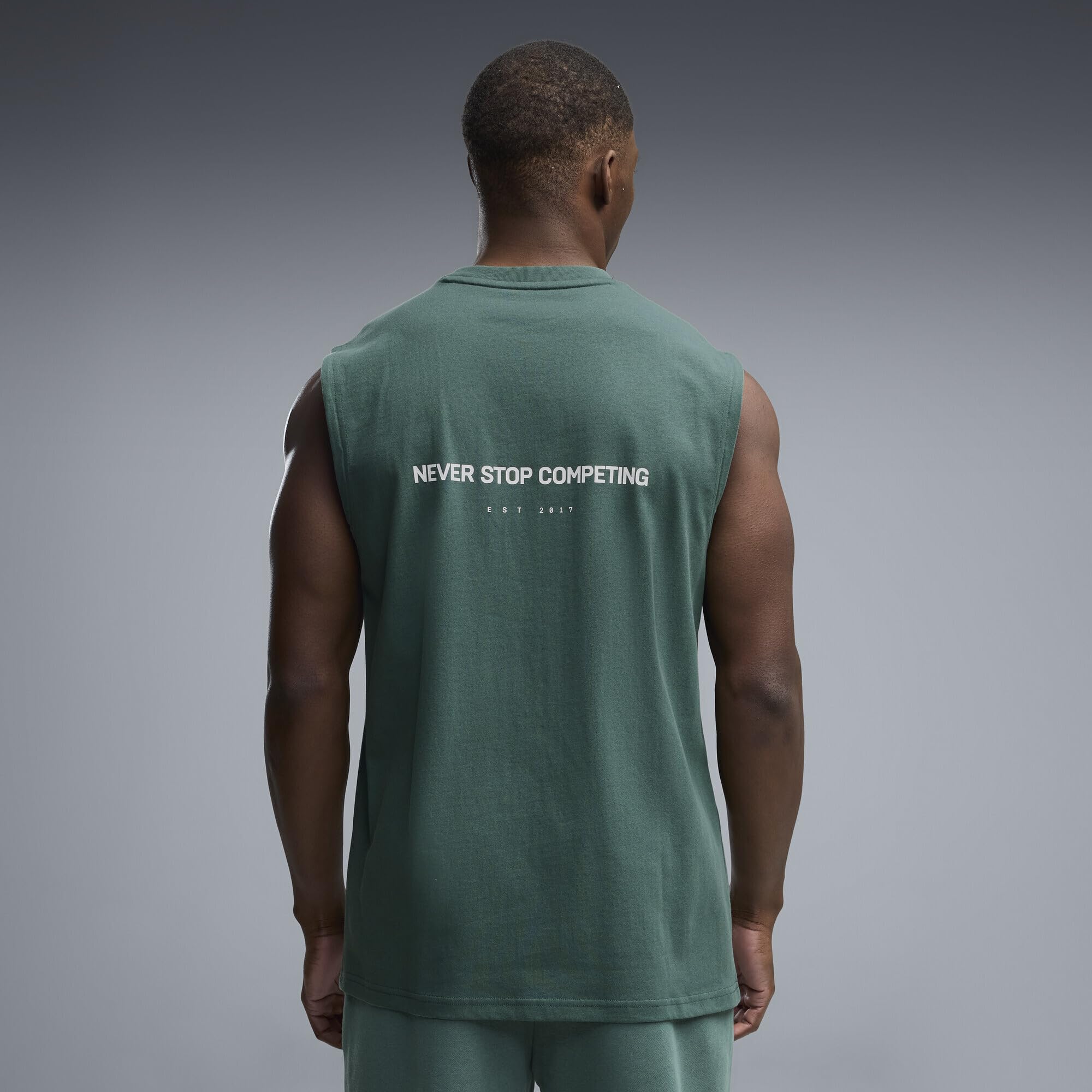 PUMA Canotta x HYROX Cut-off da Uomo XS, Herb Garden Green