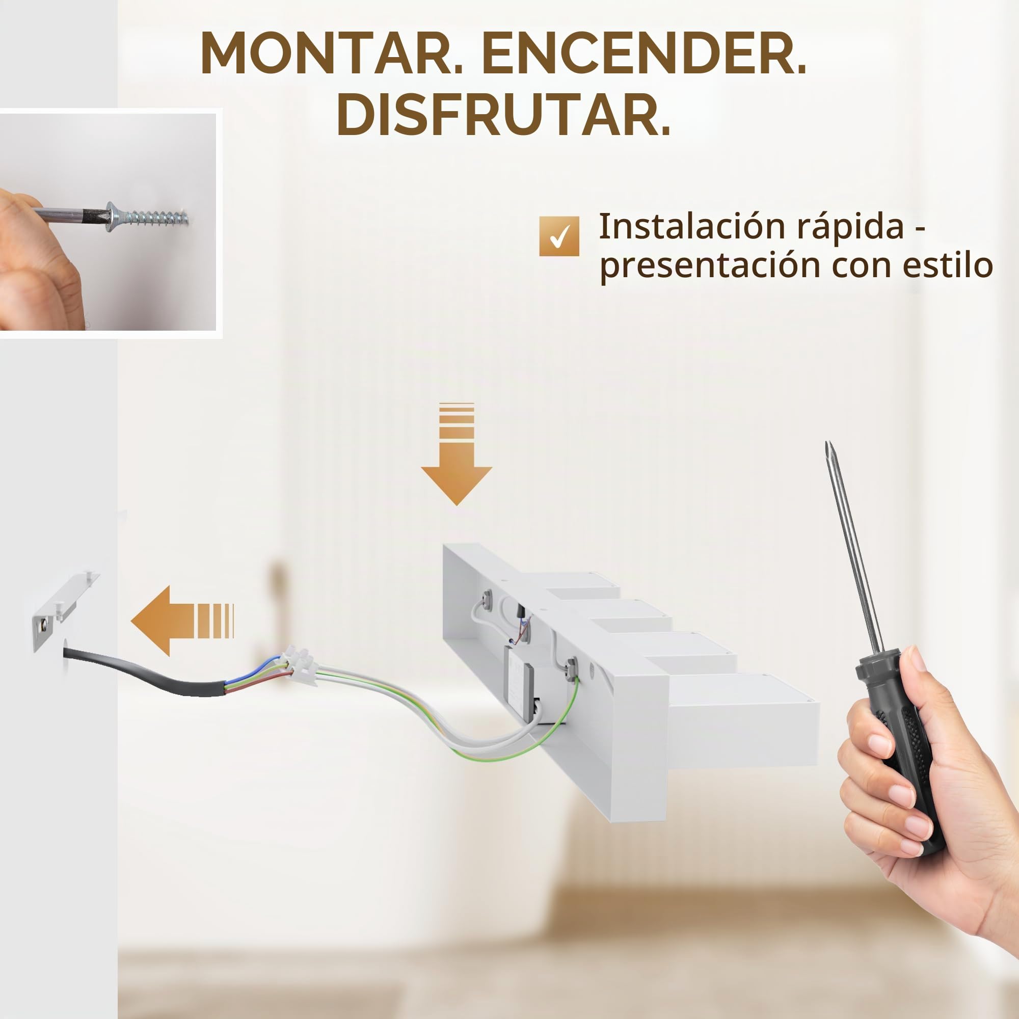 luz baño para espejo - aplique espejo baño Mirror Light, 60 cm, blanca, luz baño pared LED para baño, aplique baño, lampara pared para interiores, lámpara con luz cálida, 2700 Kelvin