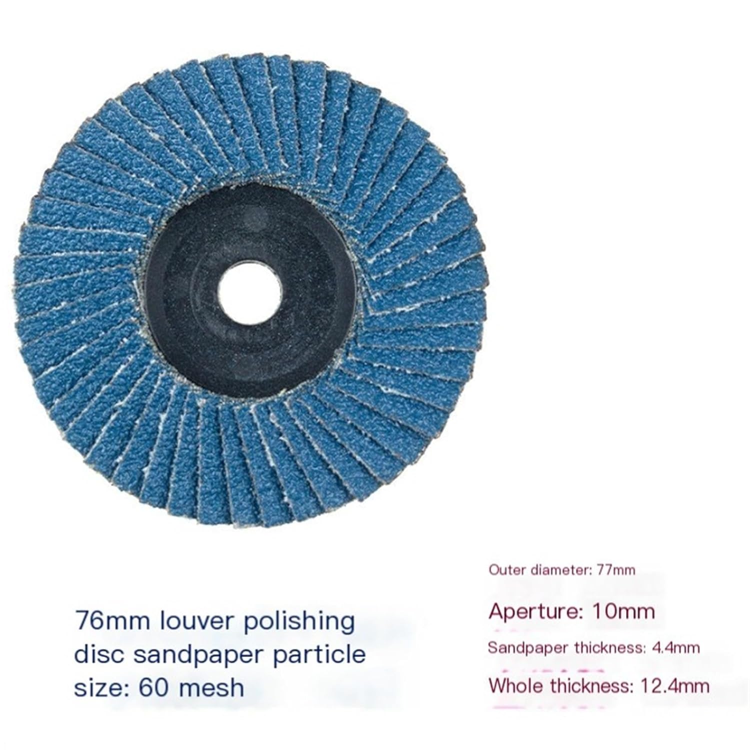 76mm Flap Disc Sanding Wheels 40-120 Grit, 10mm Arbor Hole, 5-Pack - for Metal, Stainless Steel, Aluminum Polishing & Grinding
