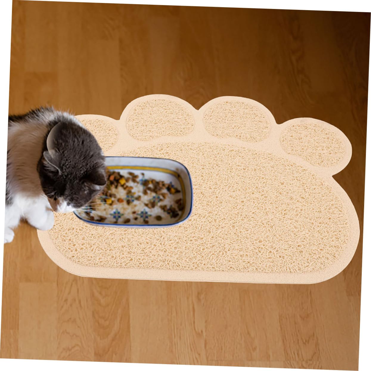 UPKOCH 2 Stück Katzentoilettenmatte Rutschfest für Böden Einfach zu Reinigen Hält Katzensand und Futterreste Zurück für Haustiere