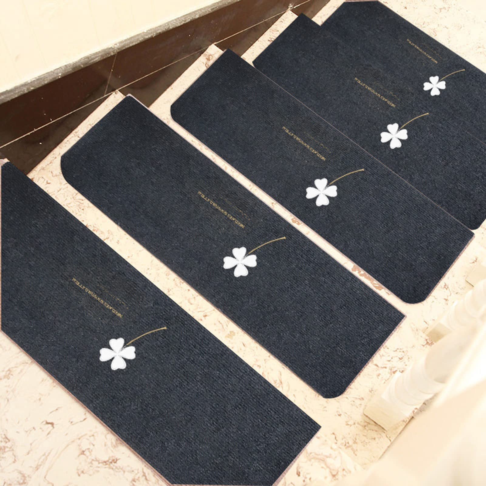 Tapetes de seguridad autoadhesivos con superficie rugosa antideslizante para escaleras interiores