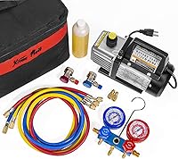Vista 3 de Aire bomba de aspiradora Xtremepowerus HVAC – A/C refrigeración kit colector ac gauge set