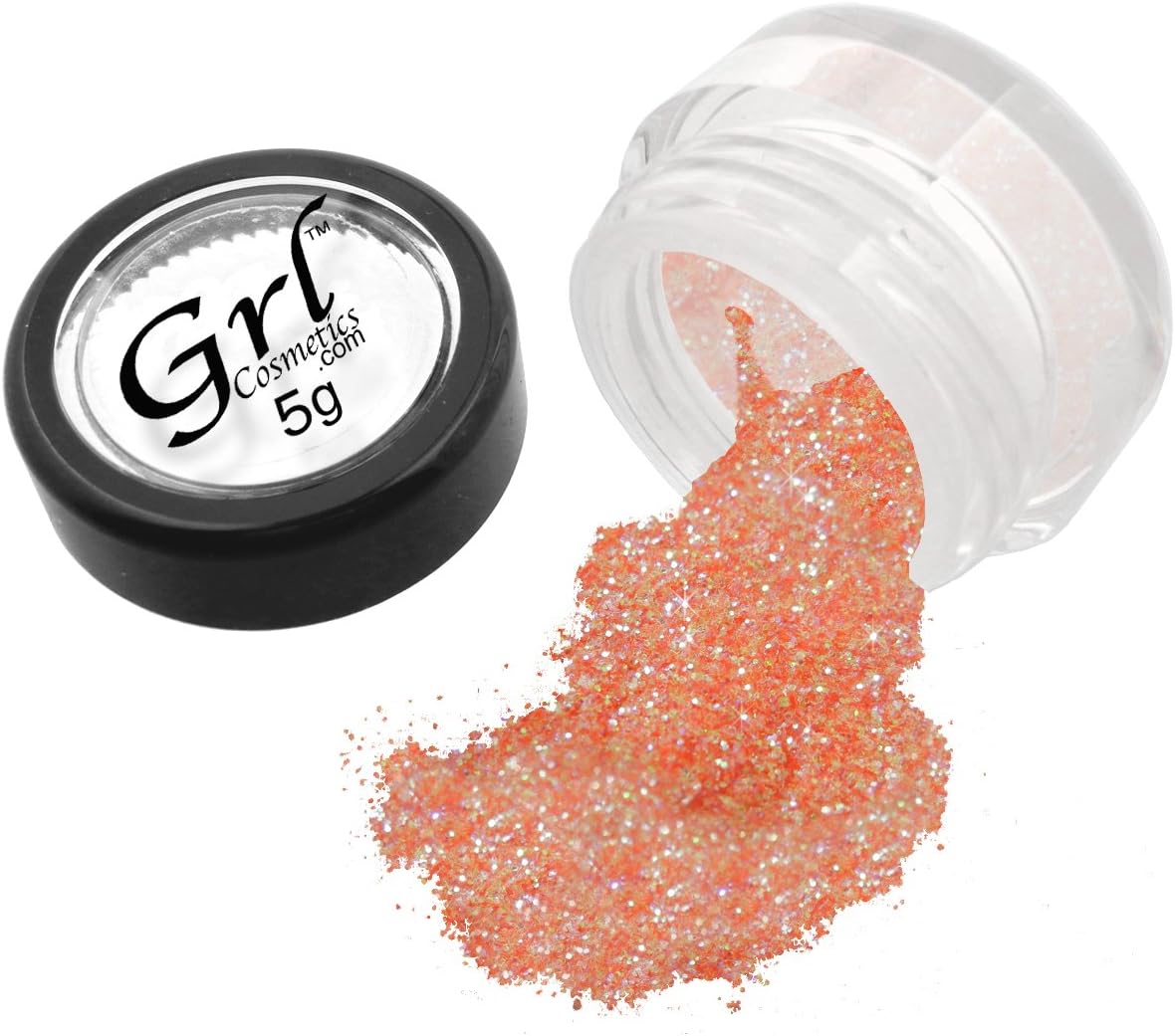 Grl Cosmetics Cosmetic Glitter Makeup for Face, Eyes, Lips, Nails and Body - GL77 Sunset Orange, 5 Gram Jar