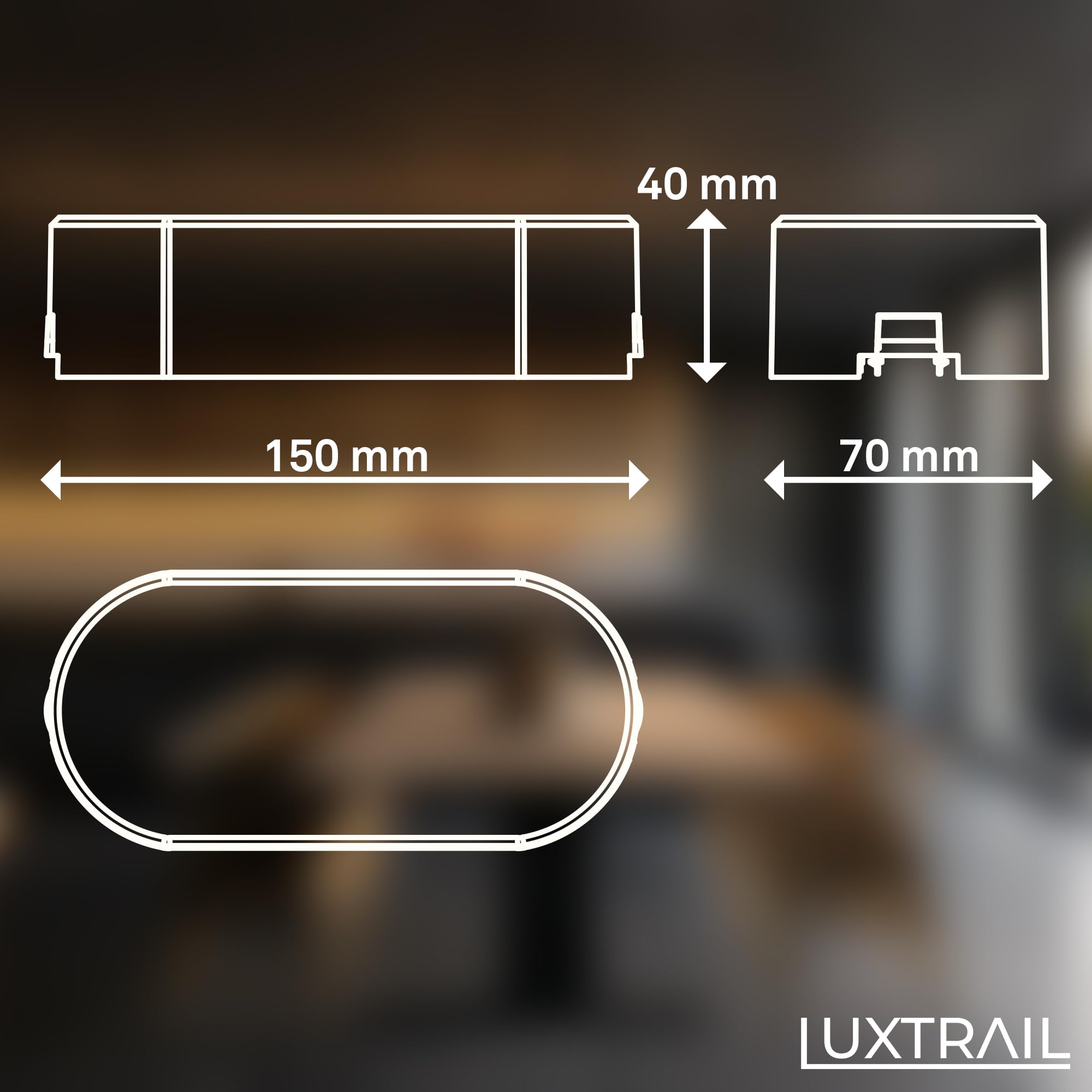 BRILONER Schienensystem Luxtrail Einspeisung 150mm Schwarz
