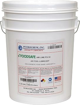 Synthetic Air Tool Lube, Food Grade, 5 gal, ISO 32