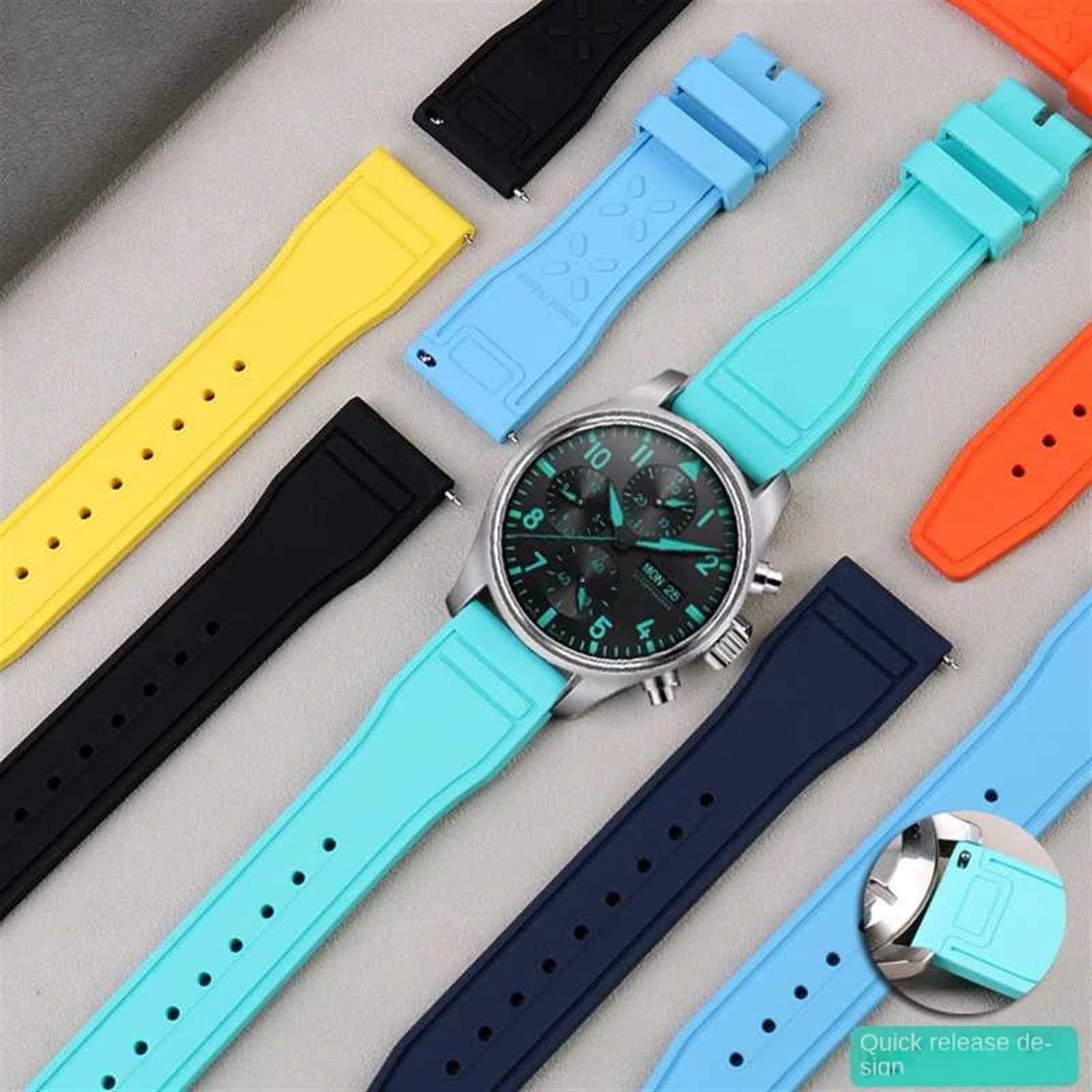 cinturino per orologio, Orologio in gomma, cinturino sportivo impermeabile