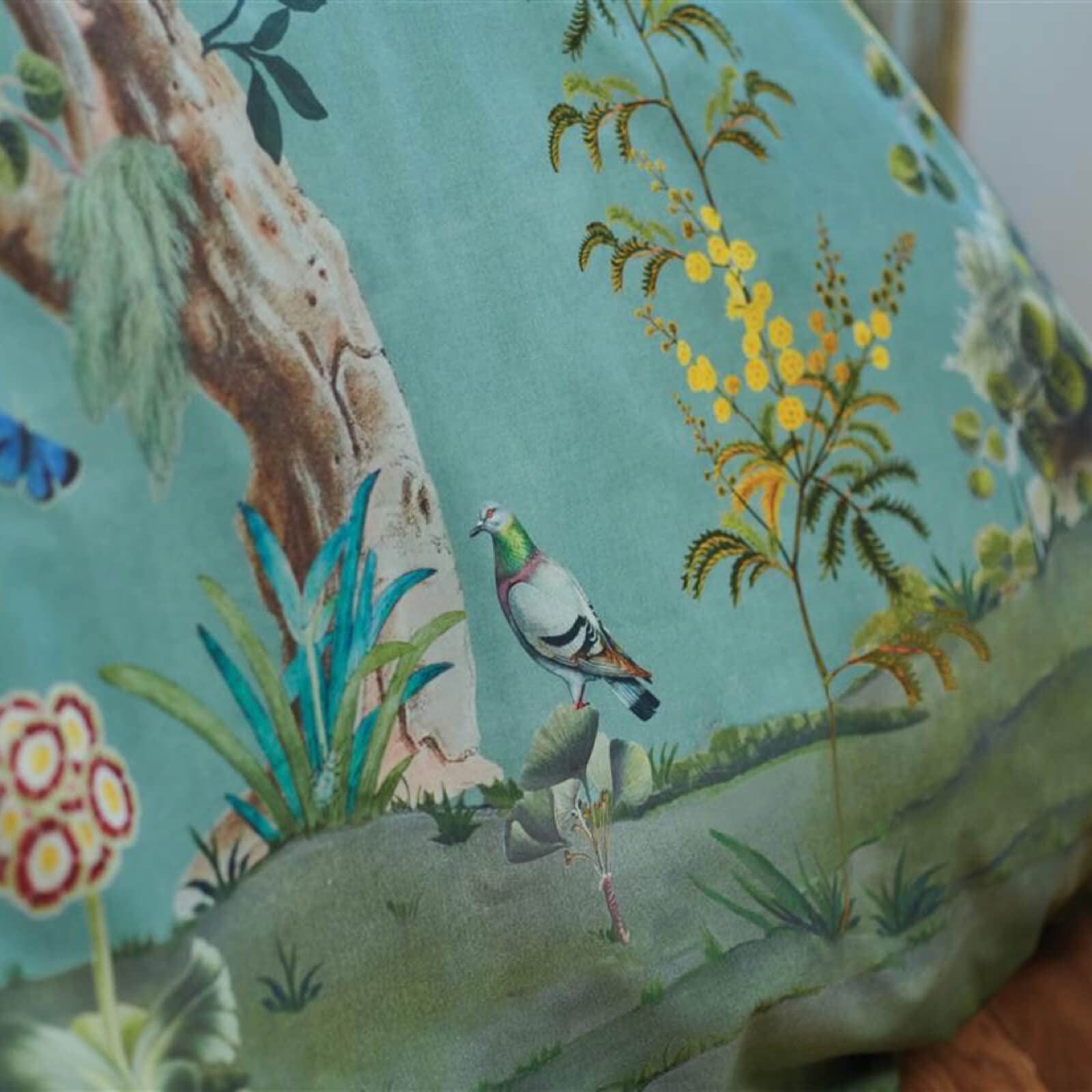 Pip Studio Wild and Tree Perkal Wendebettwäsche Set aus 100% Baumwolle, 200 Fadenzahl, Geblümtes Design mit Wendeoptik, Grün, 135 x 200 cm mit Kissenbezug