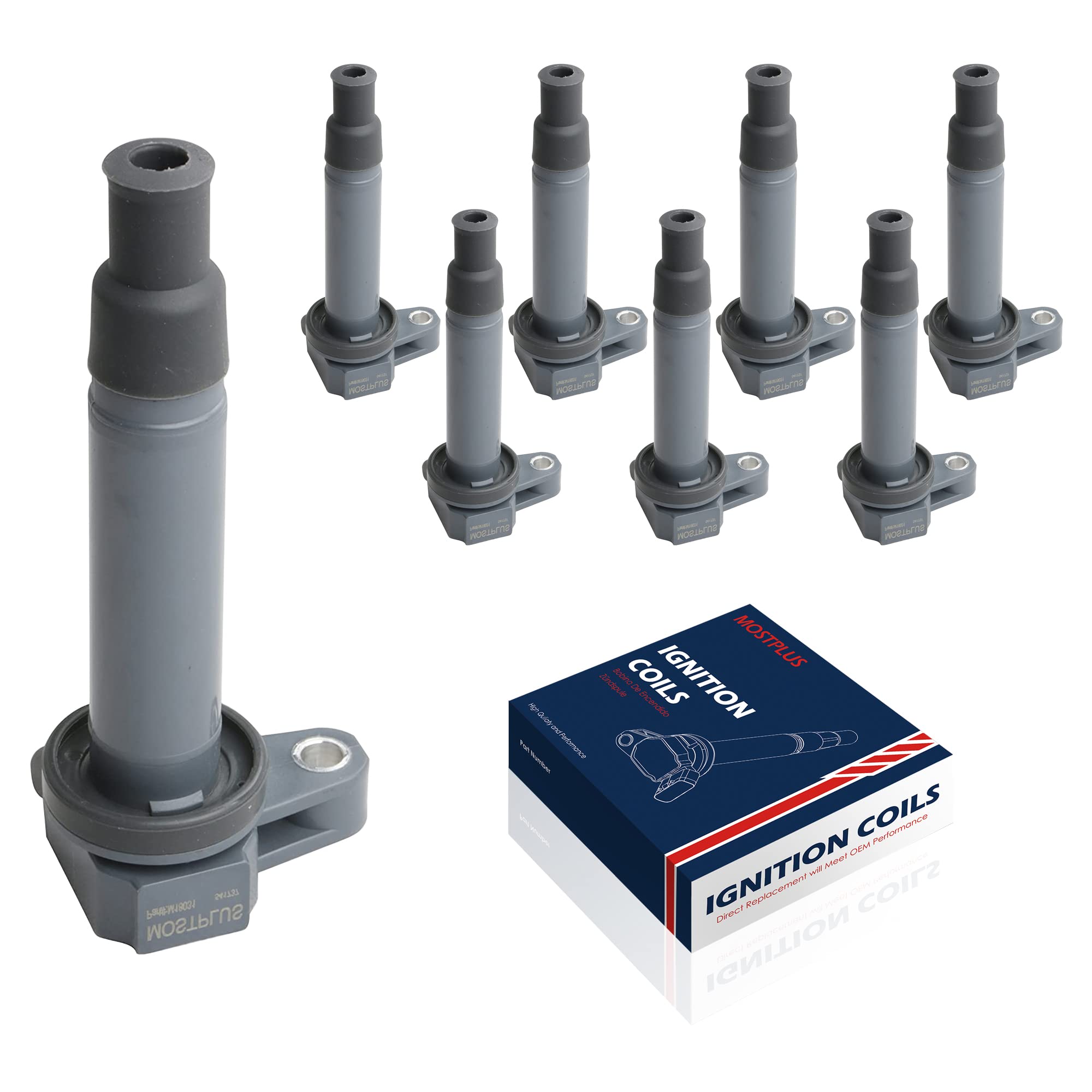 MOSTPLUS Ignition Coils Compatible with 01-04 Lexus GS430 03-09 Lexus GX470 01-06 Lexus LS430 01-09 Toyota Sequoia UF230 (Set of 8)