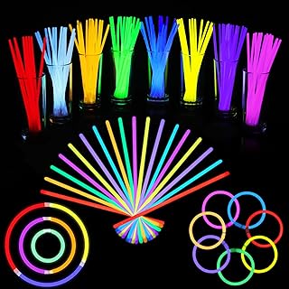 AIVANT Glow Sticks Bulk Party Supplies | 70 PCS 8 Inch Glowsticks with Connectors | Glow in the Dark Light Up Sticks Party Favors Decorations