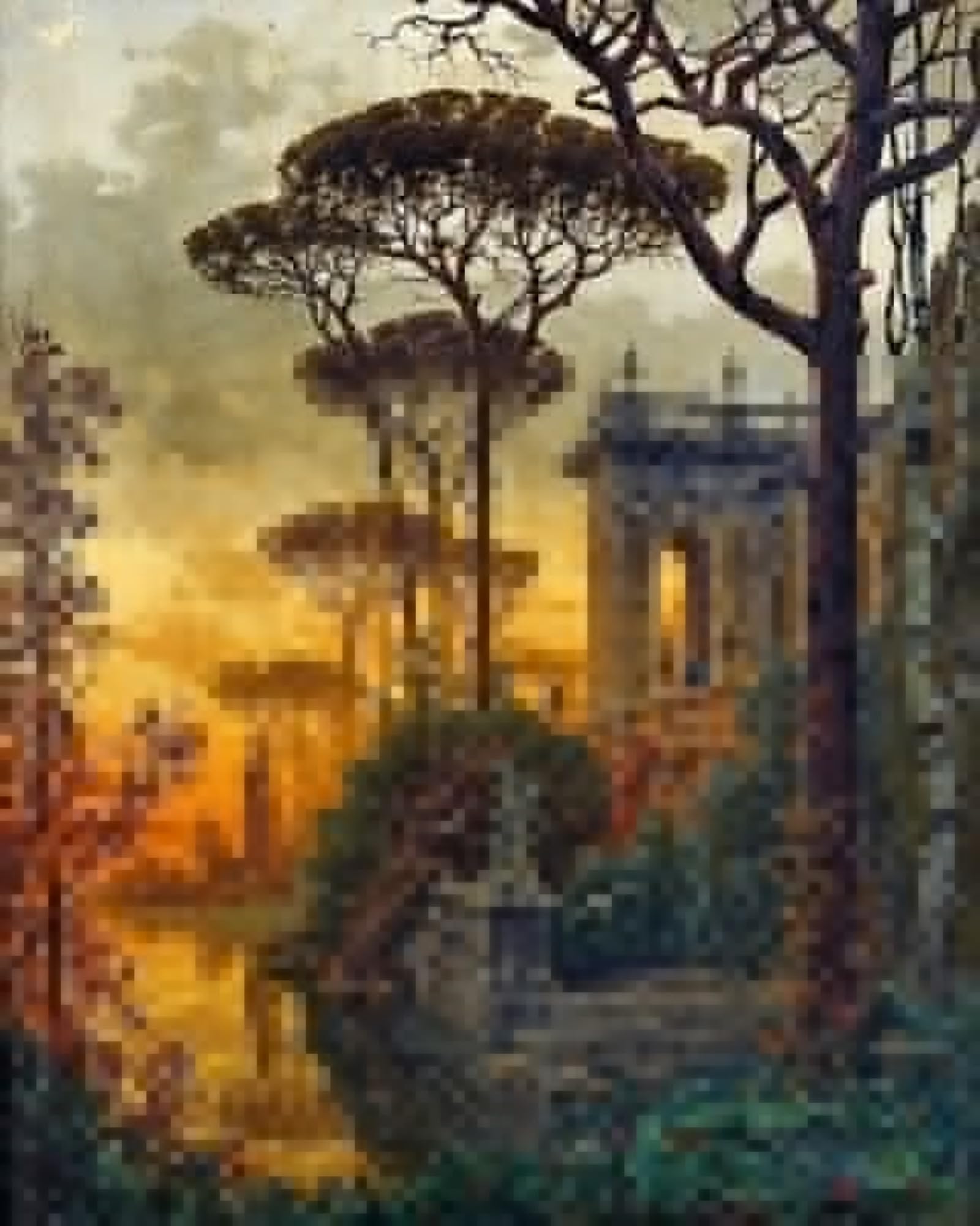 ARTXLXXBN Famous Print Painting Colorful Art Print Palace by the Lake by Ferdinand Knab Canvas Art Decorations for Home Decor 60x90cm