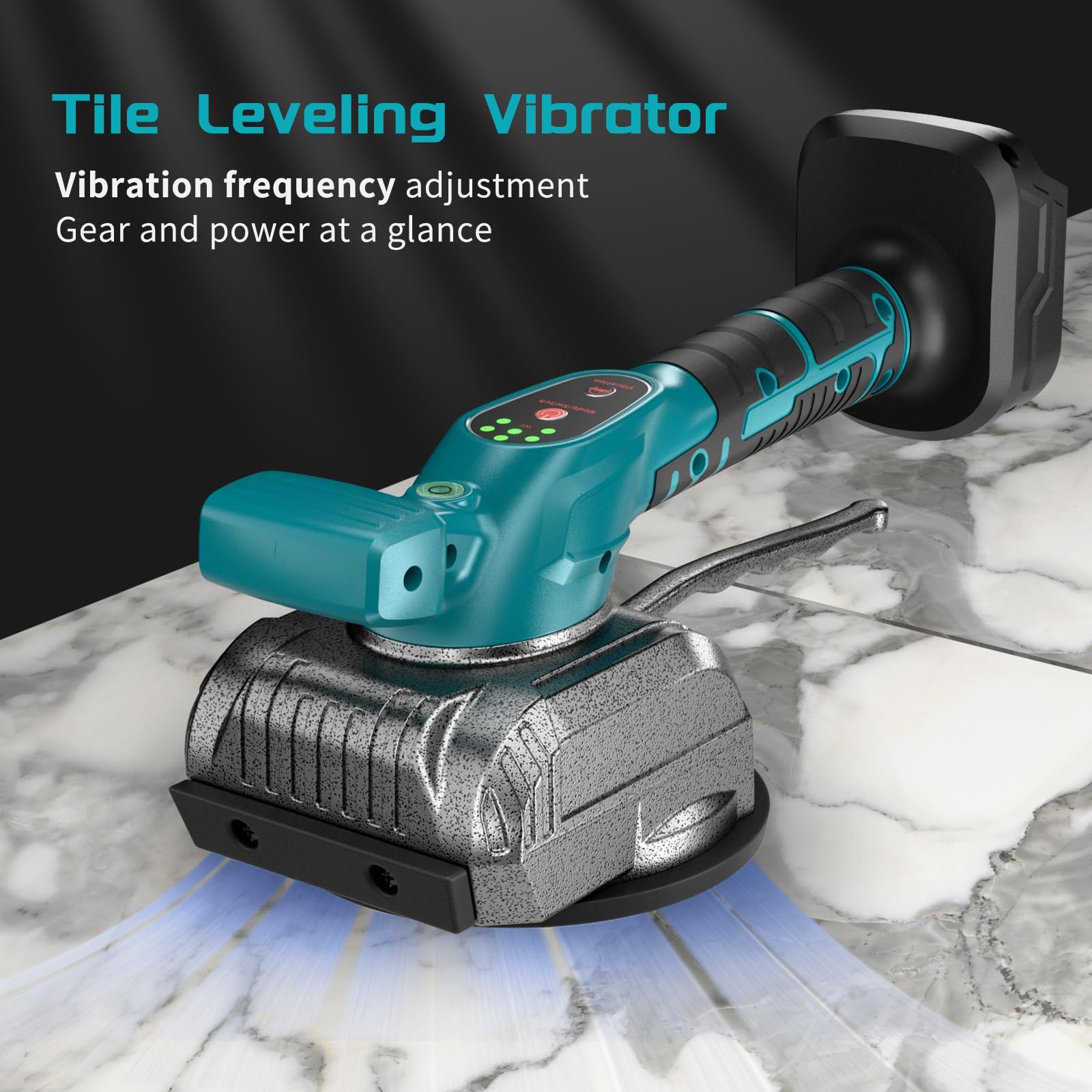 Système de nivellement de carrelage pour batterie Makita 21 V (sans batterie), outil de vibration de carrelage avec 5 vitesses réglables et grande ventouse, vibromasseur de carrelage capacité