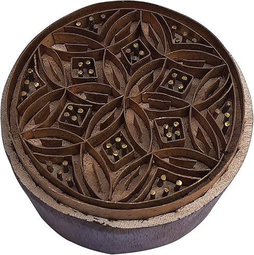 Royal Kraft Sellos de madera de latón para impresión en bloques en arcilla, cerámica, tela BHBtag005