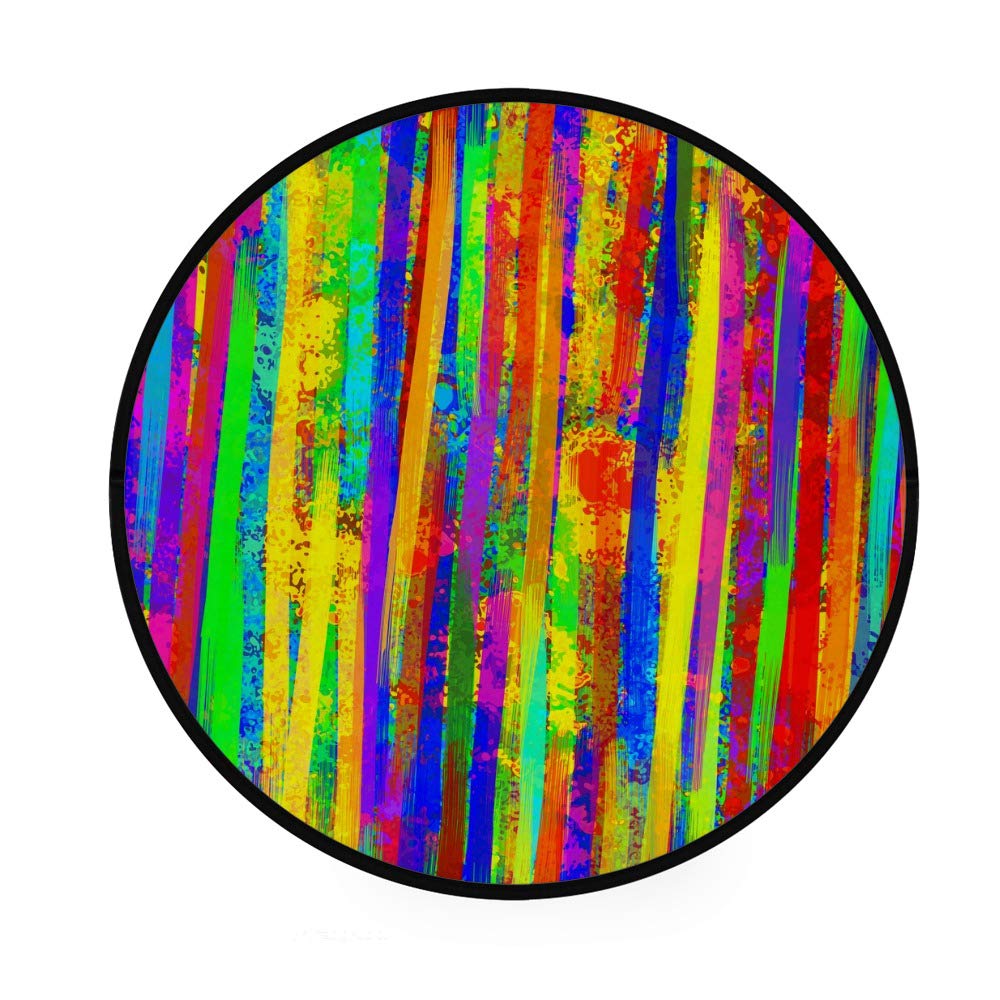 Tapis de cuisine rond à pois pour intérieur et extérieur abrité