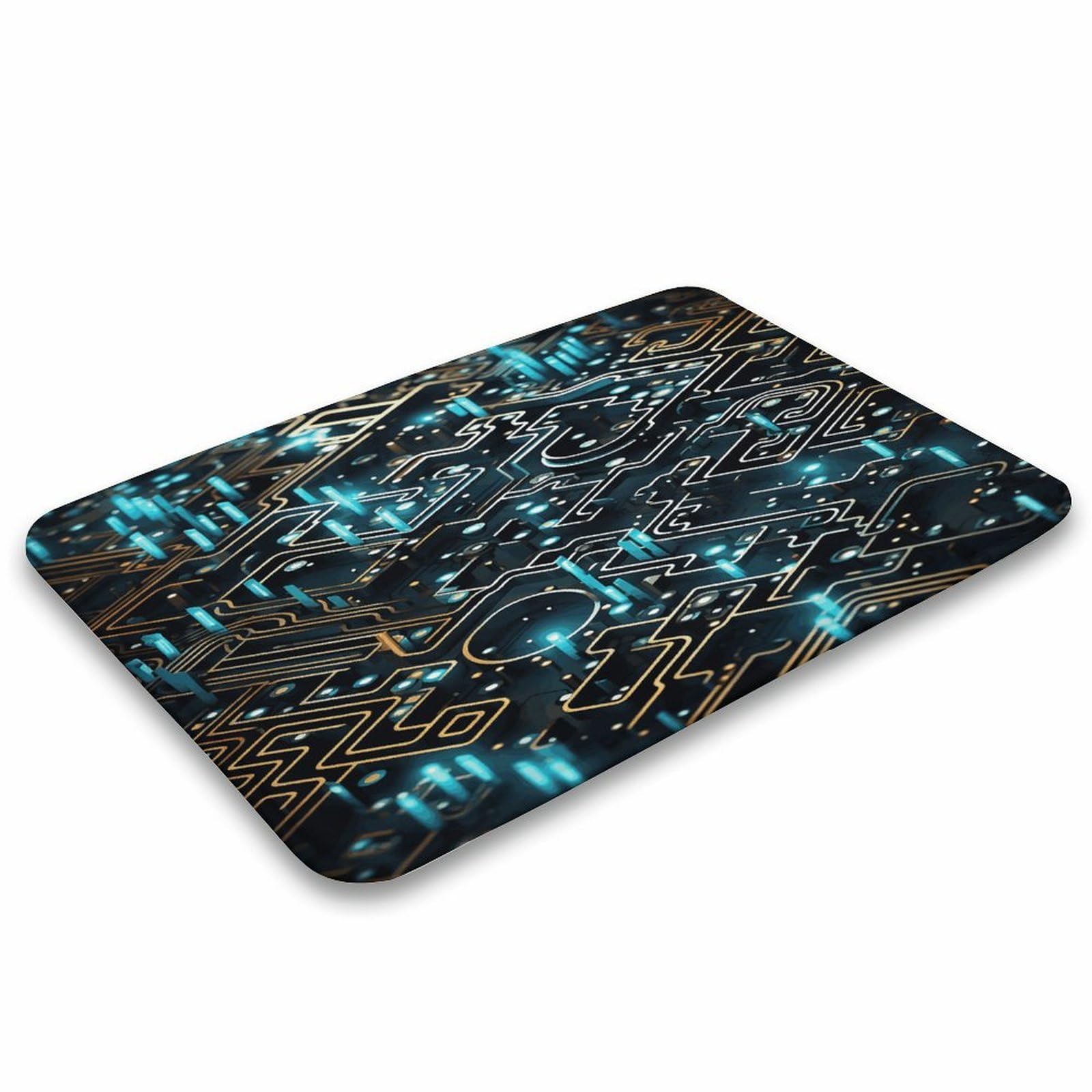 Tapete de bienvenida para interiores y exteriores, antideslizante, patrón de codificación, tapete para entrada, porche, lavandería, baño, dormitorio, alfombra de 40 cm x 60 cm