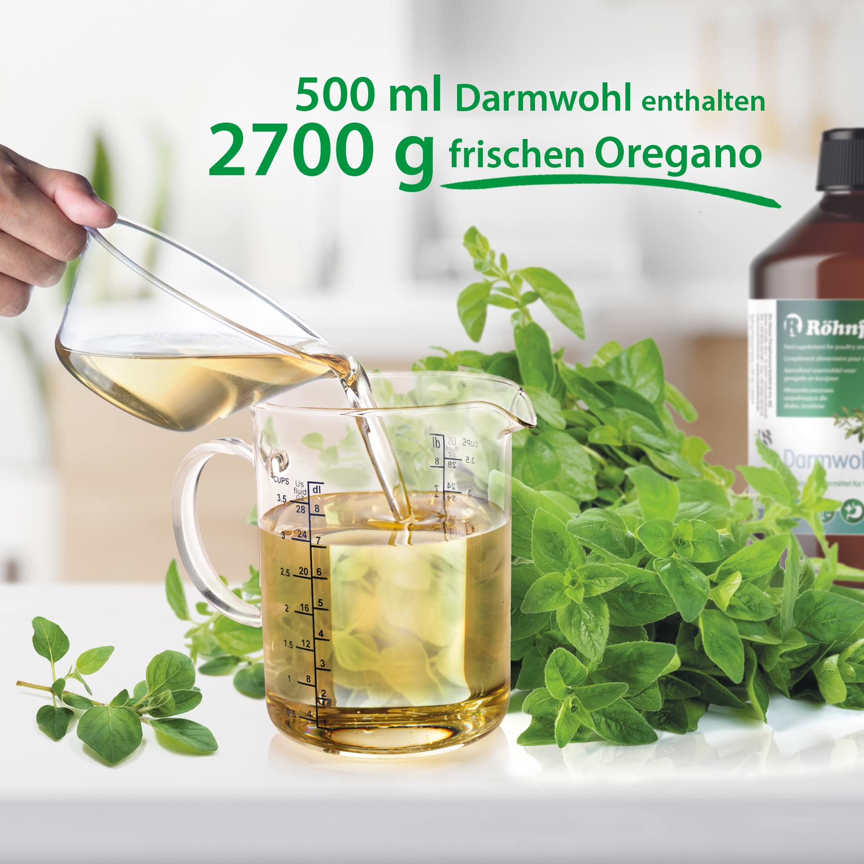 Röhnfried Darmwohl 500ml für Nager, Geflügel & Kleintiere I unterstützt Verdauung & Aufzucht I mit Oregano- & Thymianöl
