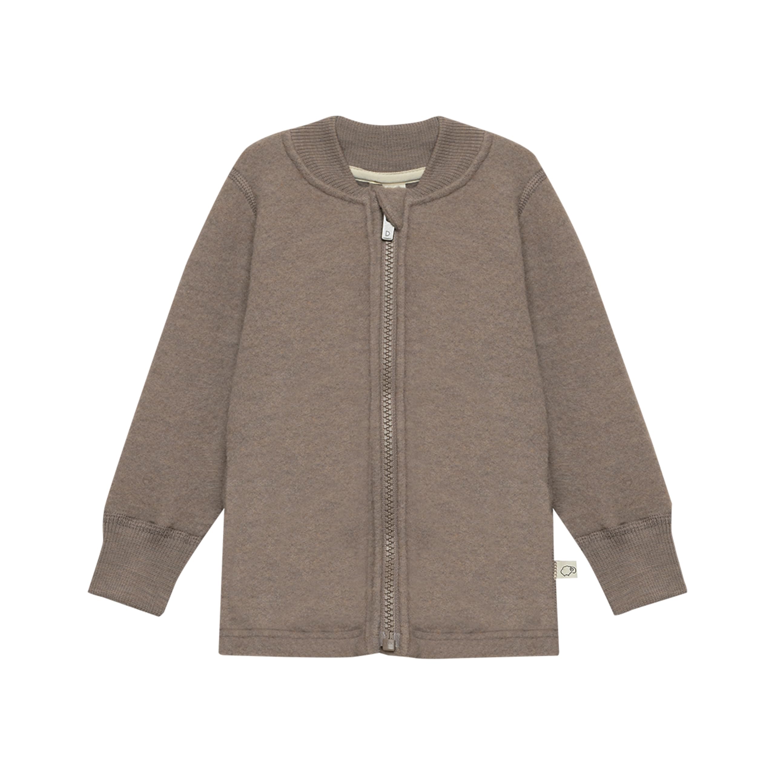 DILLING Jacket in Organic Merino Wool Fleece for Babies - Nordic Soil 2Y