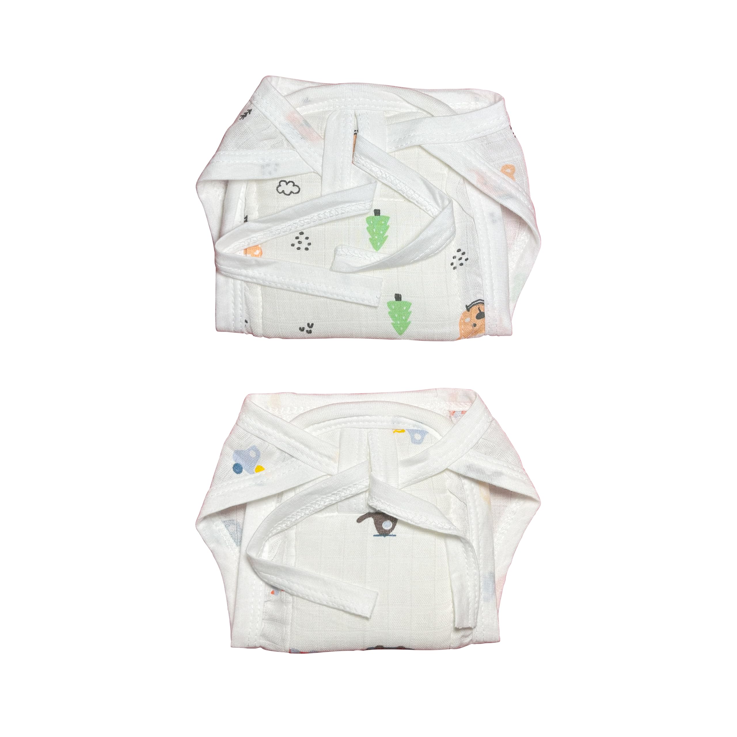 Muslin Langot | Incredibly Soft and Breathable Langot for Baby | Premium Muslin Fabric with Gentle Leg Elastics| No Chemicals | Babies up to 9 kg (Pack Of 2, 0-3 Months)-image-13