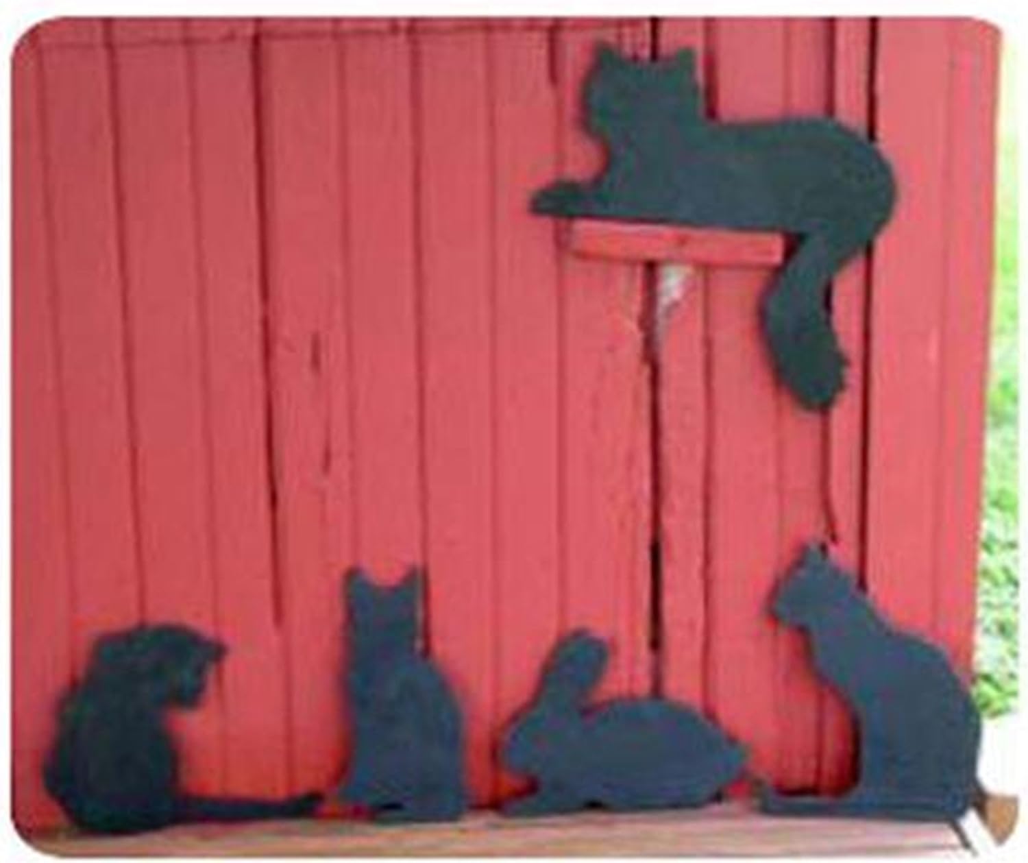 Woodcraft Project Paper Plan To Build Cats And Rabbit Shadow - Material Not Included