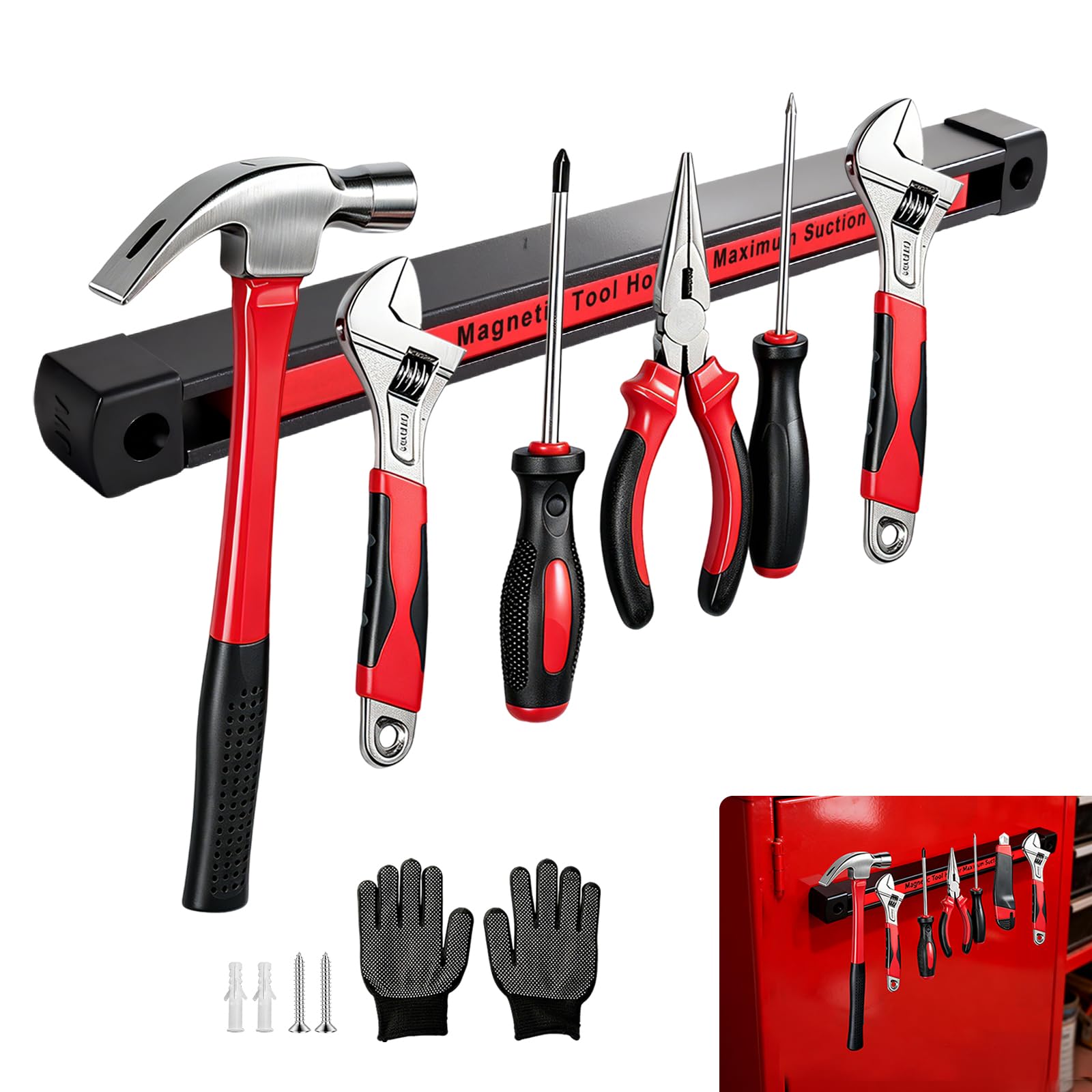 Double Sided Magnetic Tool Holder, 12 Inch Magnetic Tool Bar 2 Pack — Amazon image 11