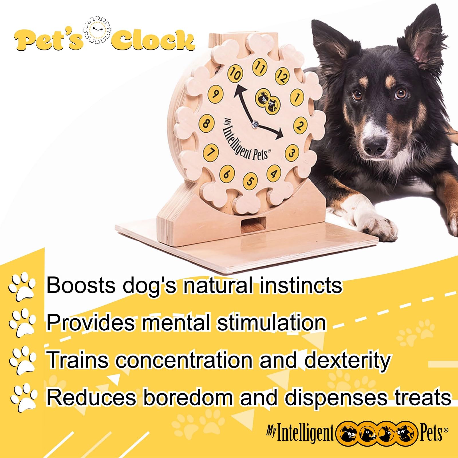 My Intelligent Dogs Juguete Interactivo para Perros Inteligencia - Juguete de Inteligencia para Perros y Gatos - Juguete Interactivo para Perros y Gatos - Juegos de Pensamiento para Perros - Reloj