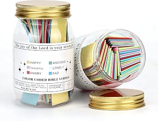 Bible Verses Jar for Emotions and Feelings - Color Coded Prayer Request Cards - Best Christian Gifts