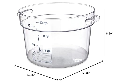Miniatura 9 de Carlisle FoodService Products Storplus - Recipiente redondo de almacenamiento de alimentos con diseño apilable para catering, bufés, restaurantes,